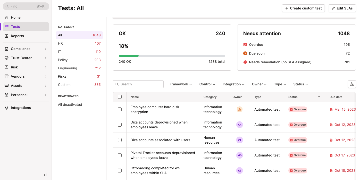 Vanta Compliance Automation Tool